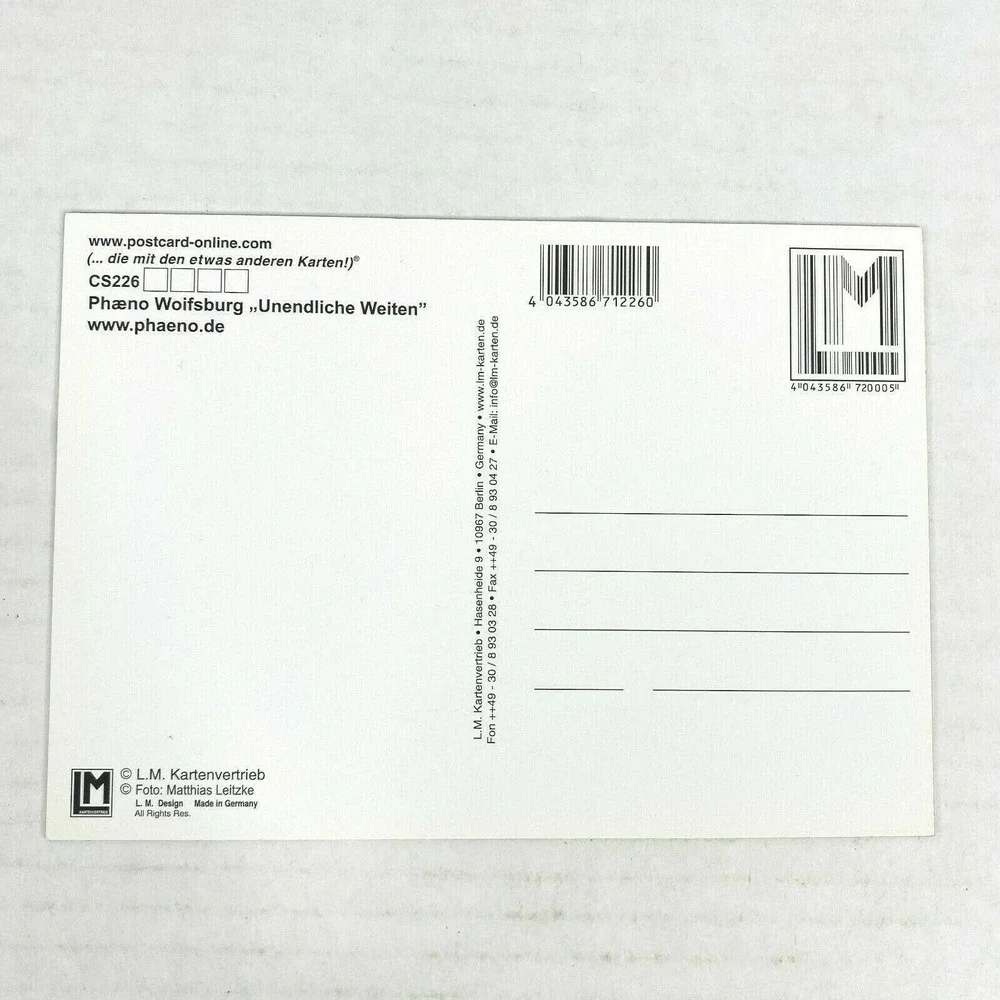 Phaeno Wolfsburg Germany Photo Waving 3-D‎ Postcard